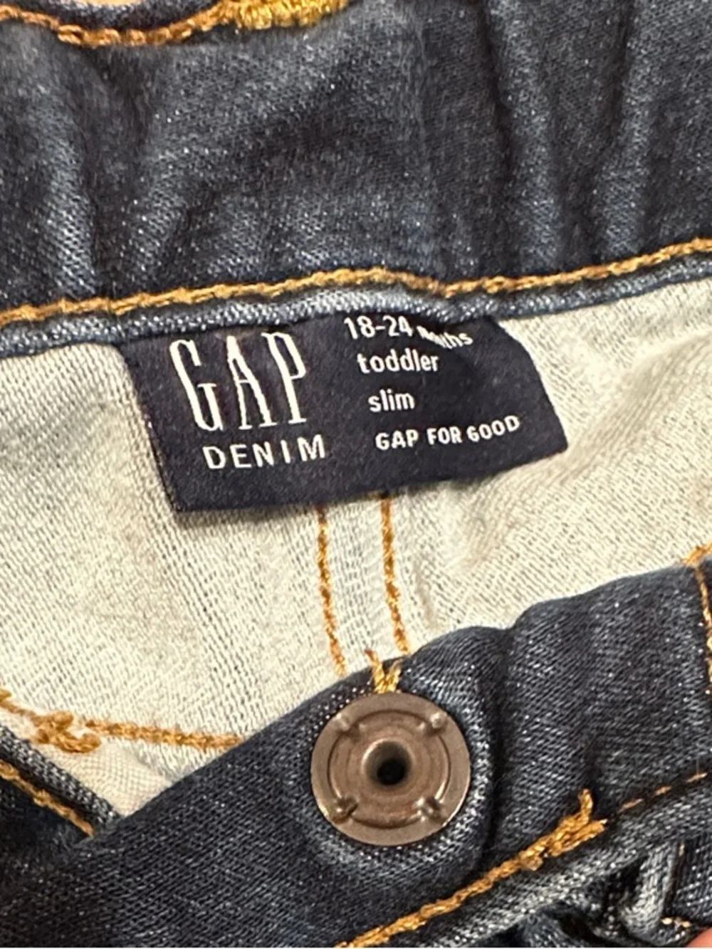 GAP Kids Dark Blue Denim Jeans with Elastic Waist